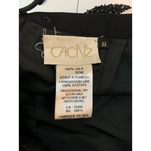 Women’s NWT Caché Black Beaded Skirt Size 6 - Picture 7 of 7